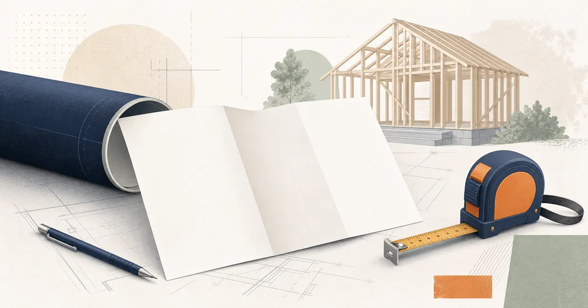 Contractor reviewing a professional PDF construction estimate with project plans